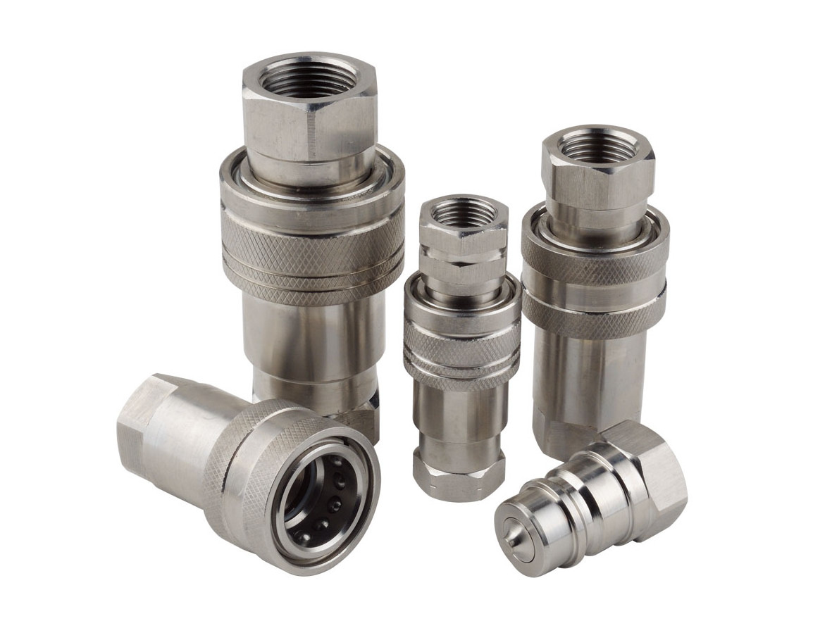 Stainless steel hydraulic quick coupling ISO A coupler 304 hydraulic  release quick connect coupler