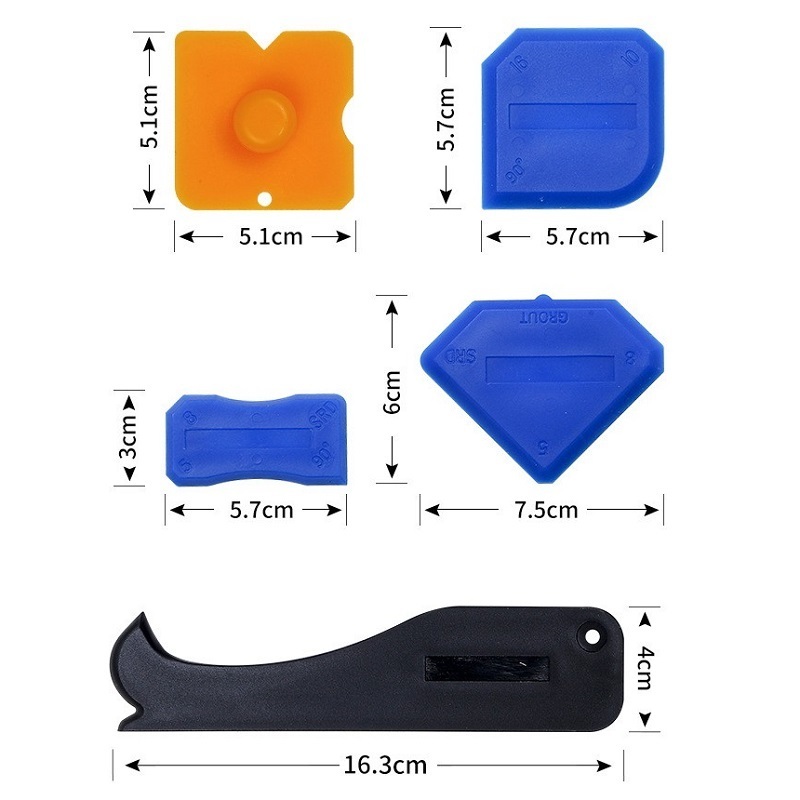 Wholesale Caulking Tool Kit Silicone Sealant Caulking Grout Tool sealant Scraper Glass Glue Angle Scraper