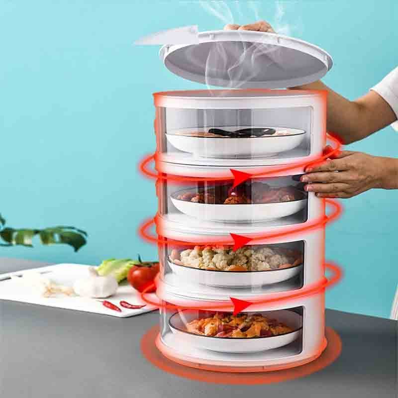 Food Cover Dustproof Dinner Cover Stackable Refrigerator Insulation Dish Cover