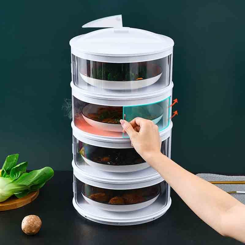 Food Cover Dustproof Dinner Cover Stackable Refrigerator Insulation Dish Cover