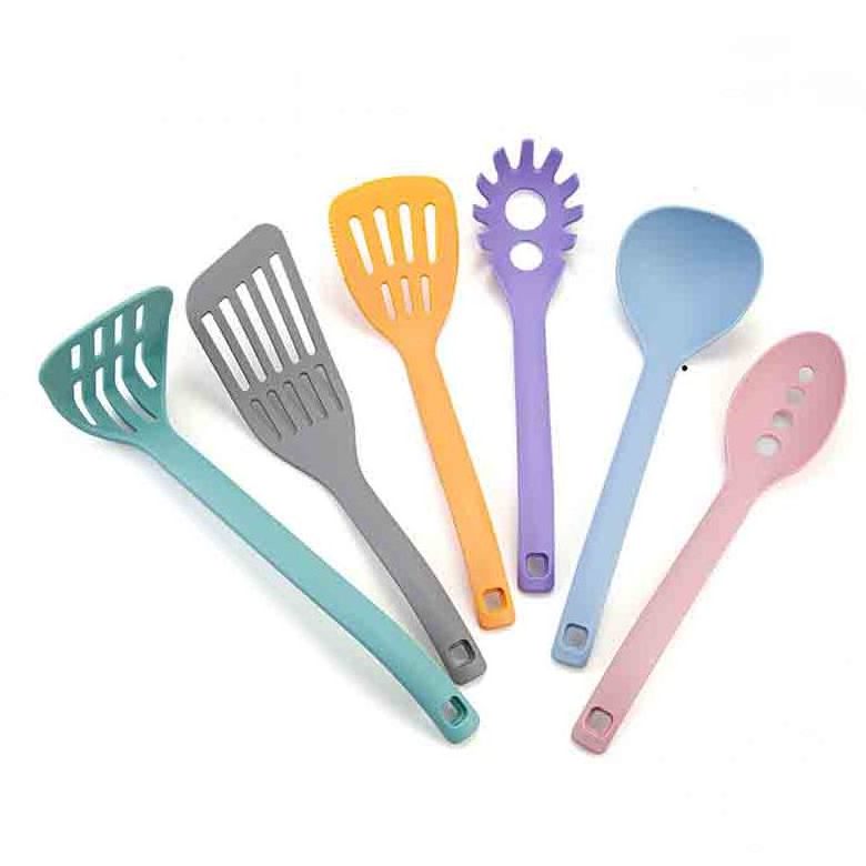 Customized Spatula Utensil Wooden Kitchen Cooking Tools Salad Wood Cookware Spoon for Nonstick Pots Time Packaging Pcs