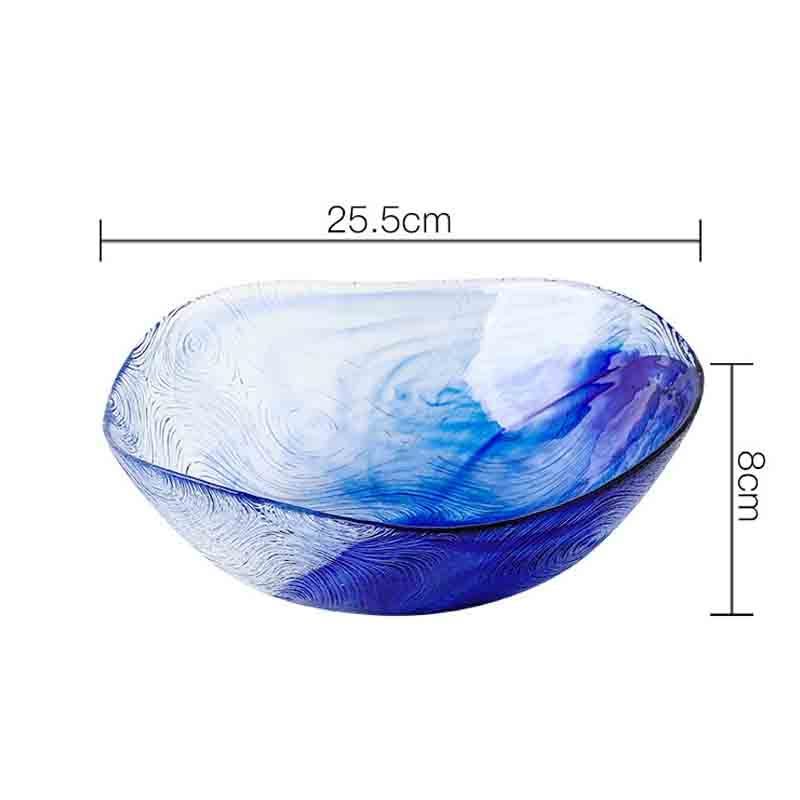 Clear Glass Snack Plate, 6-Inch Dried Fruit Plate Dessert Plate for Home and KTV