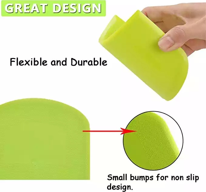 Dough Scraper Bowl Scraper Dough Cutter Plastic Bench Scraper PE Food Scrappers for Bread Dough Cake Fondant Icing Tool