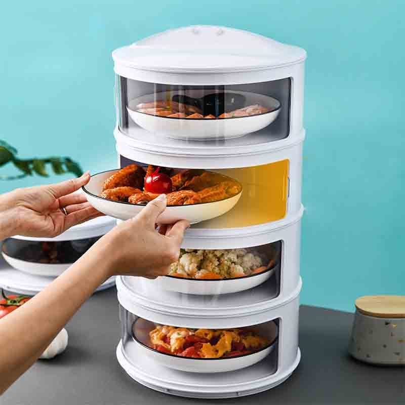 Food Cover Dustproof Dinner Cover Stackable Refrigerator Insulation Dish Cover