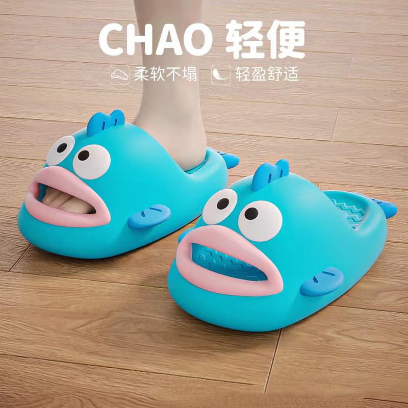 Women Fish Slippers Cartoon Clownfish Summer Home Anti-Skid Eva Outdoor Beach Funny Shoes