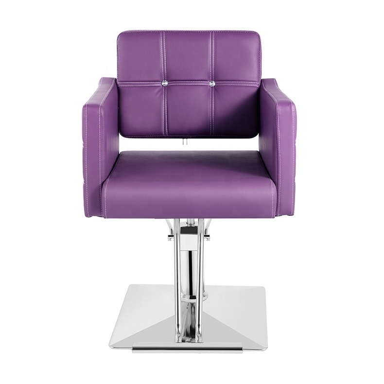 Purple beauty styling barber chair with diamonds women's barber chair hairdressing chair beauty equipment