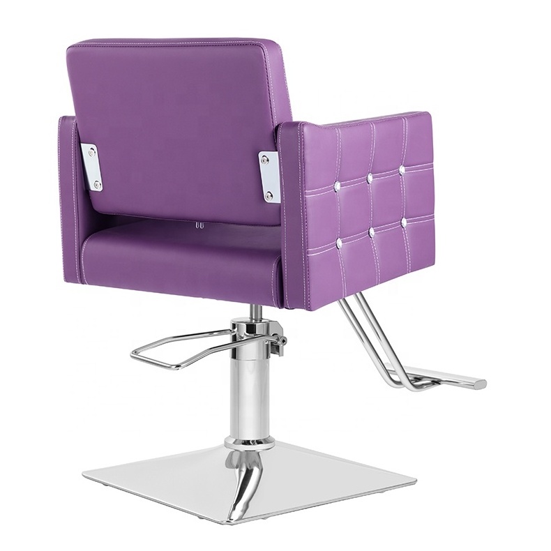 Purple beauty styling barber chair with diamonds women's barber chair hairdressing chair beauty equipment