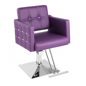 Purple beauty styling barber chair with diamonds women's barber chair hairdressing chair beauty equipment