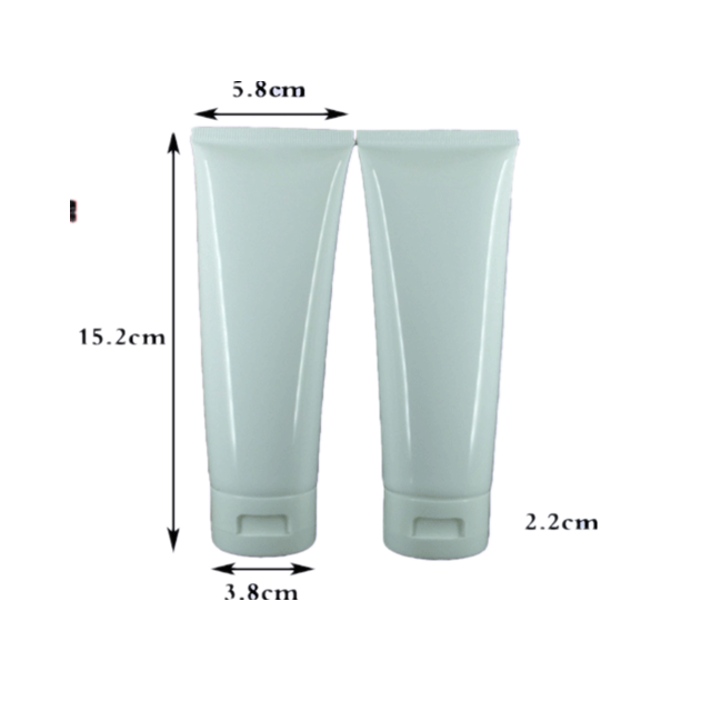 10ml 15ml 30ml 50ml 100ml 200ml Cheap Custom PE plastic white cosmetic soft tube Hot stamping clear tubes for facial cleanser