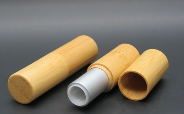 Hot selling environmental empty bamboo lipsstick tube / Cosmetic clear lip balm tubes container Recycled lipstick packaging