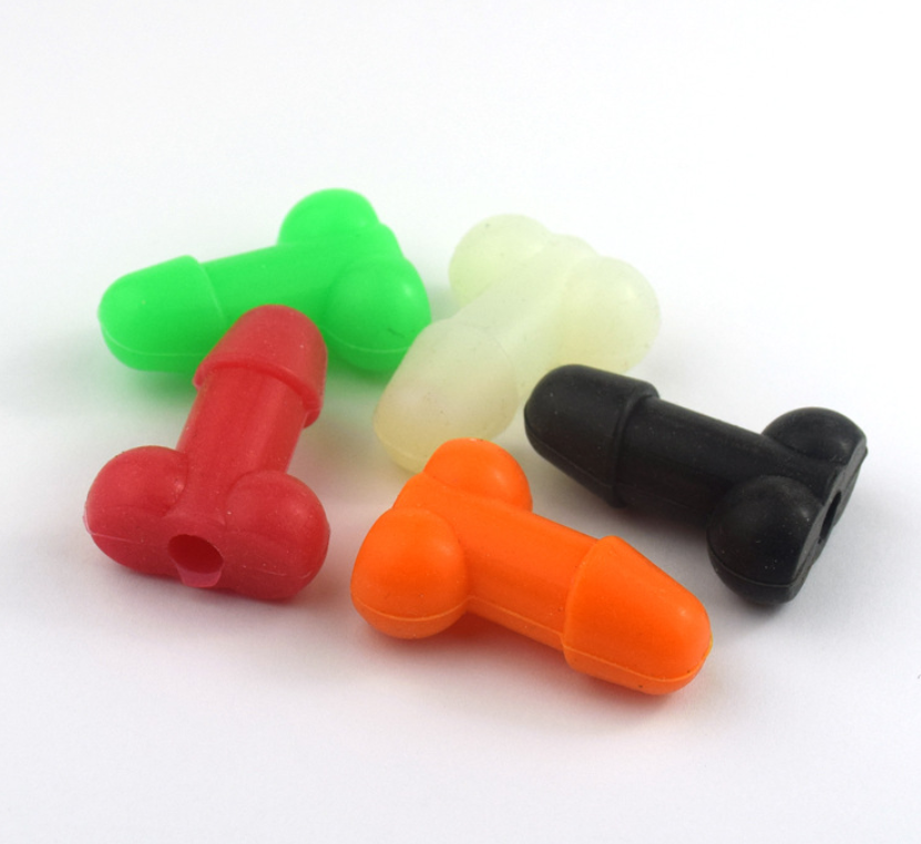 Vtogether V00004300 4pcs Pack Best seller Luminous Dick prank penis shaped valve stem cap