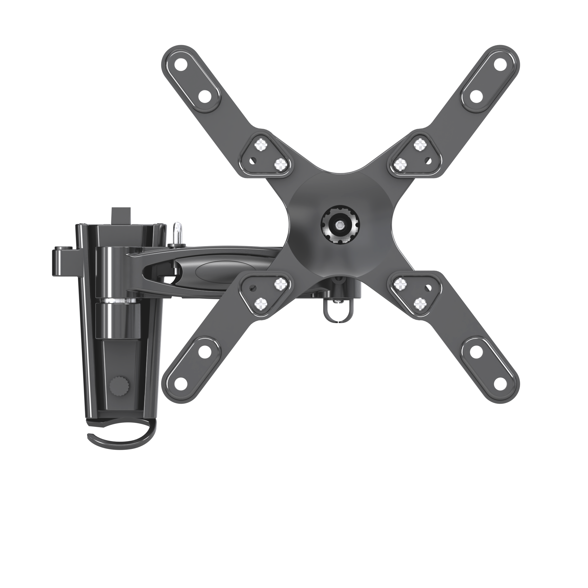 Low profile TV wall mount retractable arm bracket for max vesa 400*400