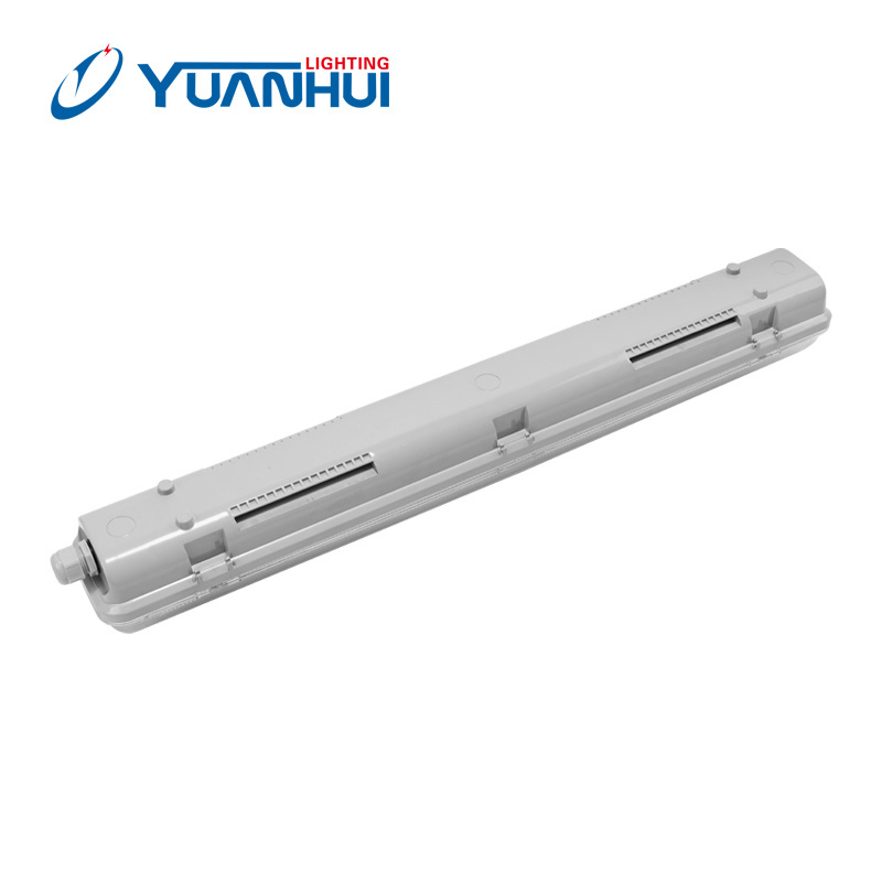 IP65 IK08 1x136W 2x26W  led surface mounted single T8 tube batten triproof light ,double t8 fluorescent lamp