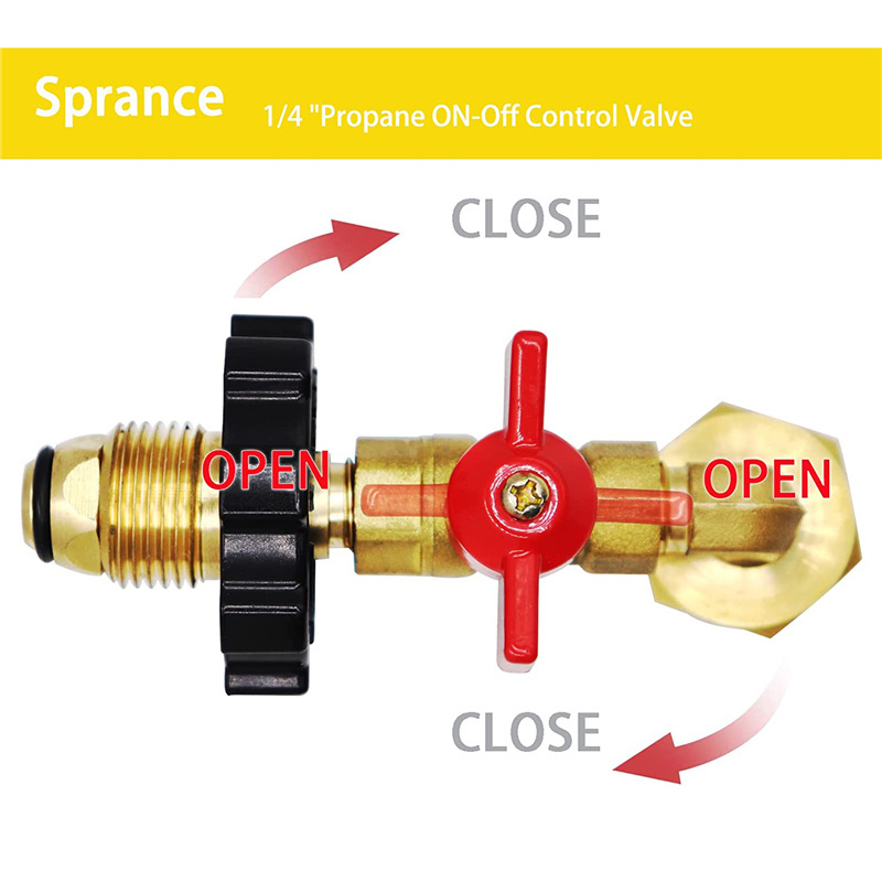 1 Lb Gas Tank Refill Elbow Adapter, 100% Solid Brass Regulator Valve with Valve,Converting 5~40 LB to 1 LB Propane Tank Adapter