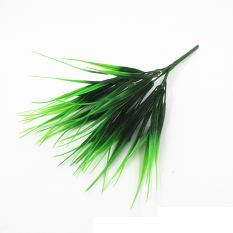 10pcs Artificial Wheat Grass Faux Shrubs Outdoor Plants for Home Garden Decoration 7 fork Artificial spring Grass Plant