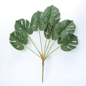 Wedding Floral Arrangement Indoor Outdoor Decor Artificial Tropical Monstera Palm Leaves Plant Tree