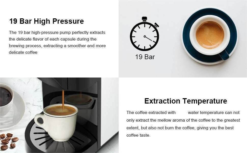 New Design 19 Bar Pump Espresso Pod Machine Expresso Multi Capsule Coffee Machine For Home