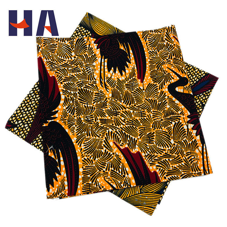 Hot sale african prints fabric hollandais wax 6 Yards Ankara African Java Print Wax Fabric