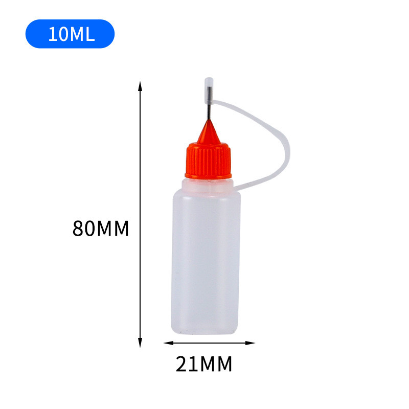 Empty10ml 20ml 30ml 50ml 100ml 120ml Diy Craft Painting Pe Plastic Dropper Precision Applicator Squeeze Glue Needle Tip