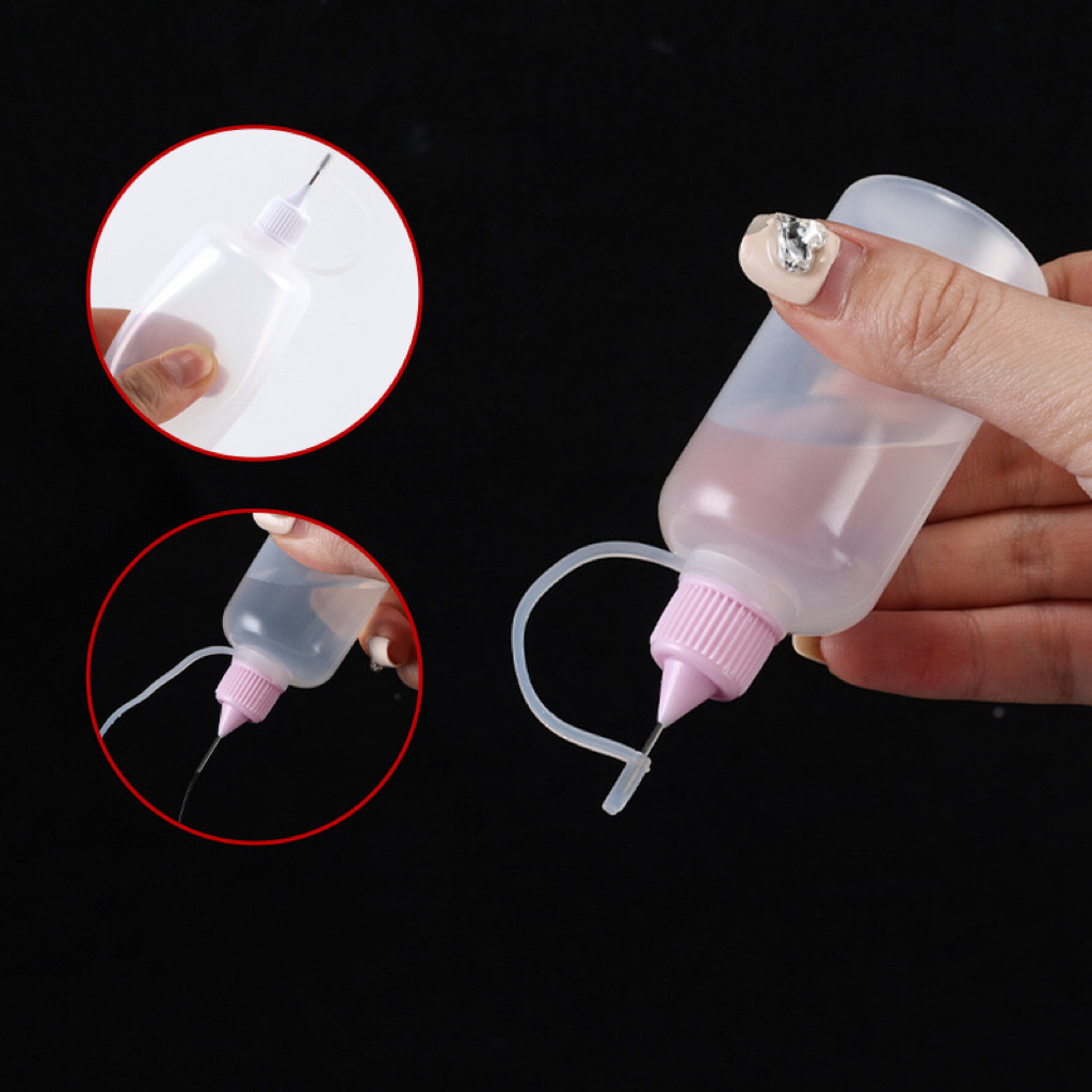 Empty10ml 20ml 30ml 50ml 100ml 120ml Diy Craft Painting Pe Plastic Dropper Precision Applicator Squeeze Glue Needle Tip