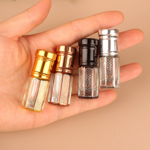 Free shipping 3ml Cosmetic Packaging Body Hair Oil Bottles Roll On Perfume Attar Oud Glass Bottle In Dubai