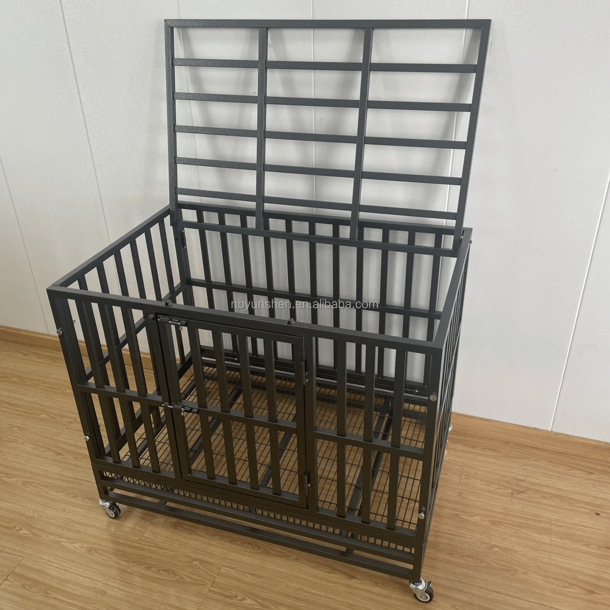 Foldable Stackable Stainless Steel Free Dog Pet Cage And Crates Metal Dog Kennels Outdoor Drop Cages Bank For Large Dog