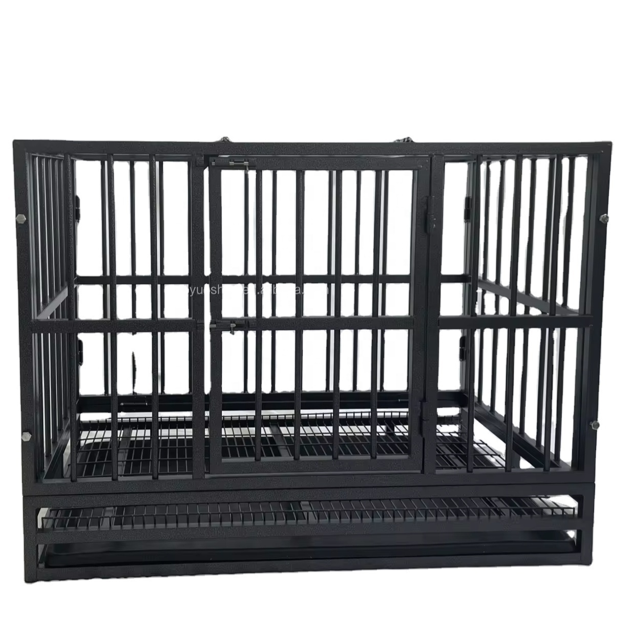 iron fence 47 inch metal dog cage pet kennel heavy duty folded stackable crates