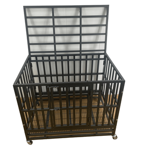 folded iron metal pet cages stackable crates heavy-duty customizable breathable folded dog cage pet kennel