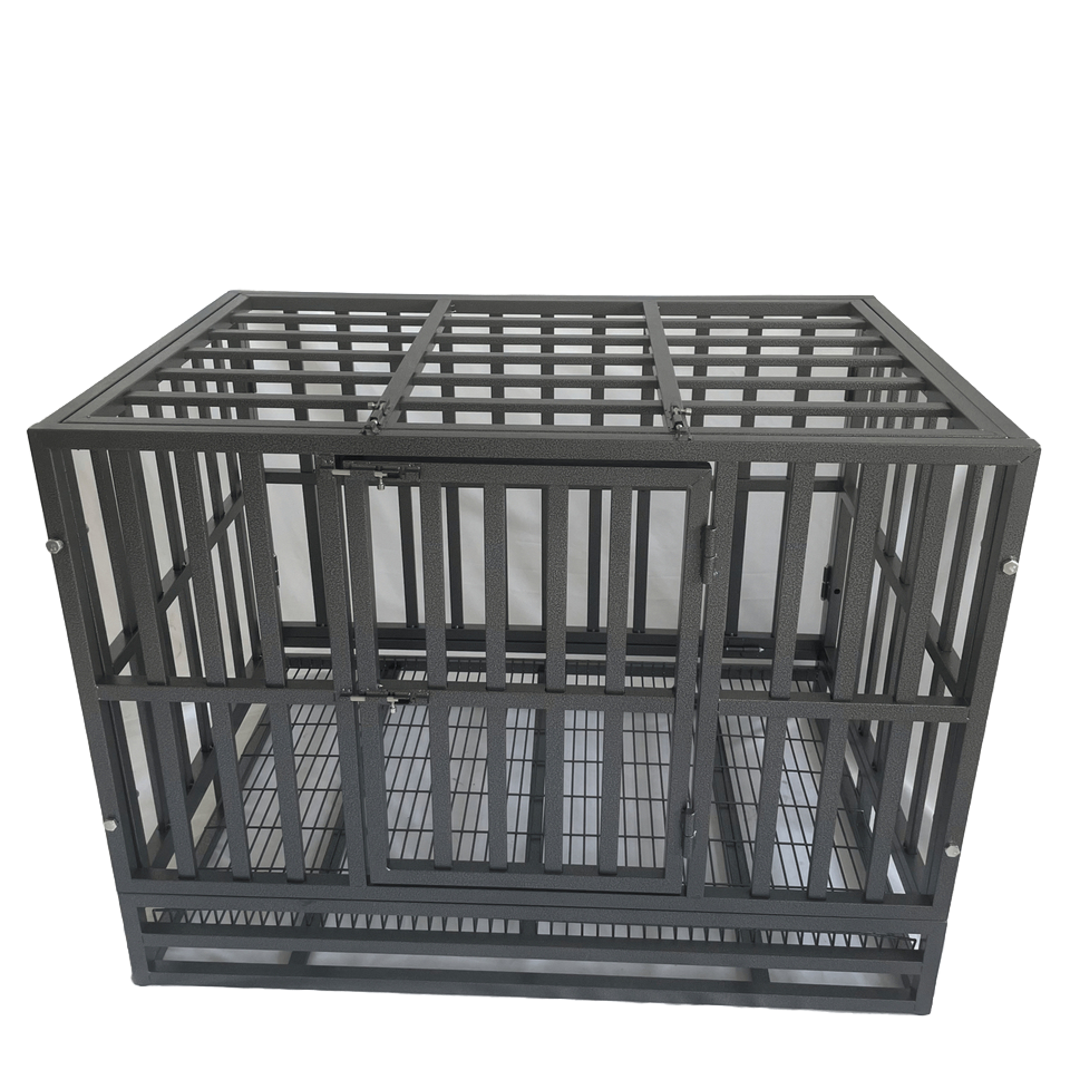 pet cages for dog stackable folded breathable heavy-duty kennel iron metal material