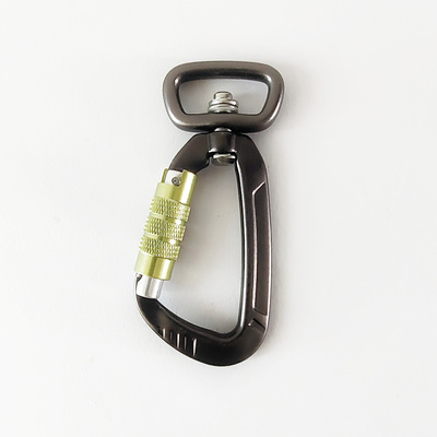 Swing Hook Automatic Locking Climbing Carabiner Clip Swivel Hook For Hammock Carabiner With key Ring