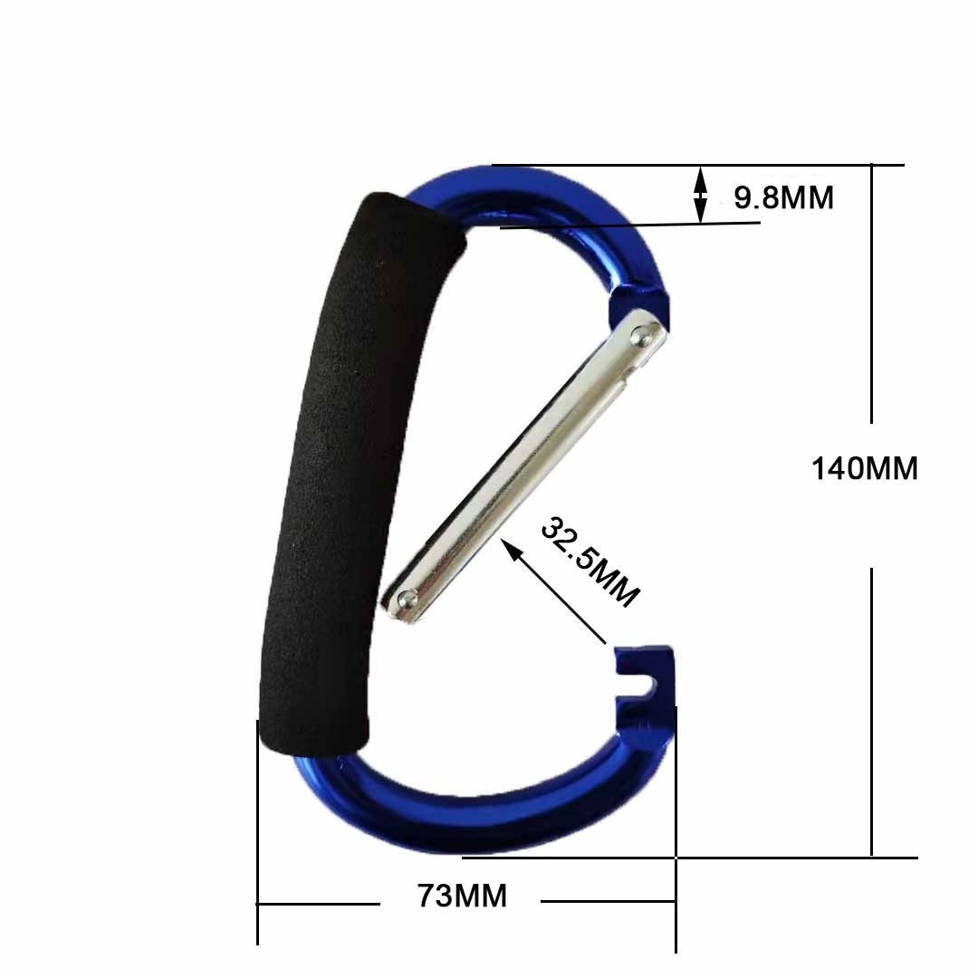 12KN Swivel carabiner custom aluminum metal spring hook large heavy duty safety carabiner clip