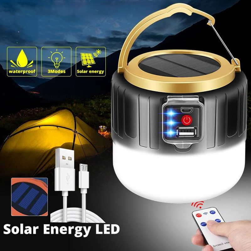 Solar charging super bright LED camping light tent light household emergency outdoor lighting with power bank