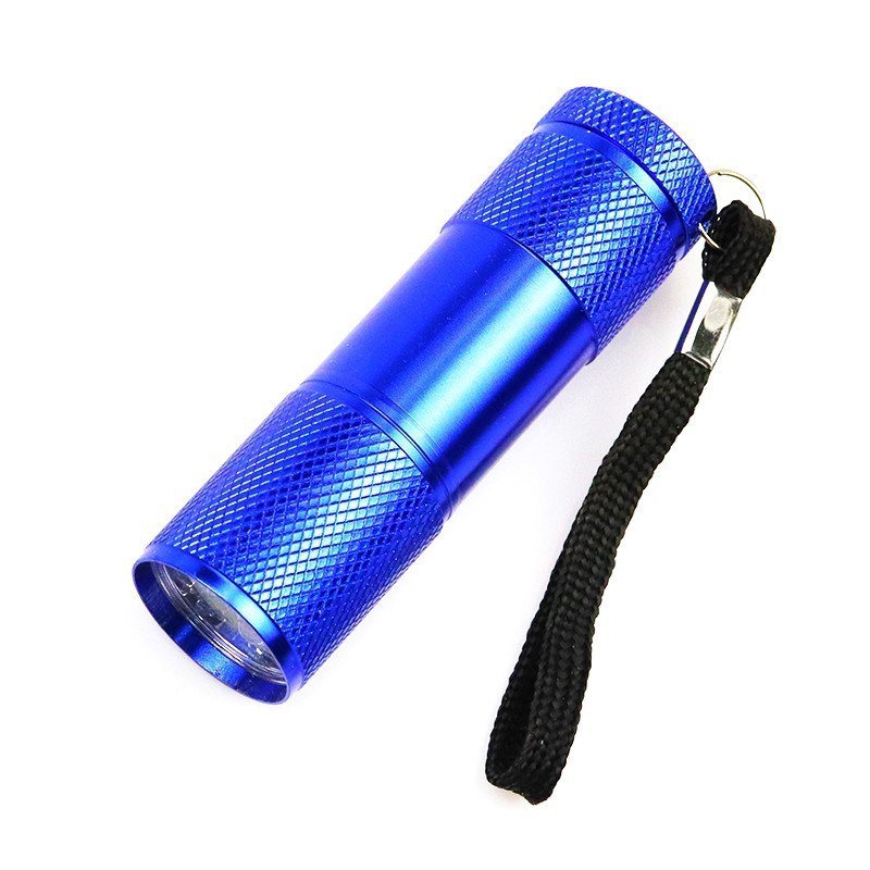 hot selling  Mini Bright 9 Led Flashlight Camping Flash Torch Light Manufacture Aluminum Small Torch Light Tiny Pock