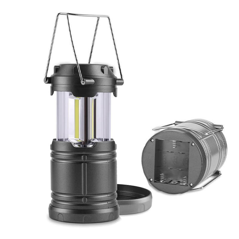 Wholesale Cheap Emergency Waterproof hanging Pop Up COB led Camping Lanterns AA Battery Powered for Outdoor Camping Hiking