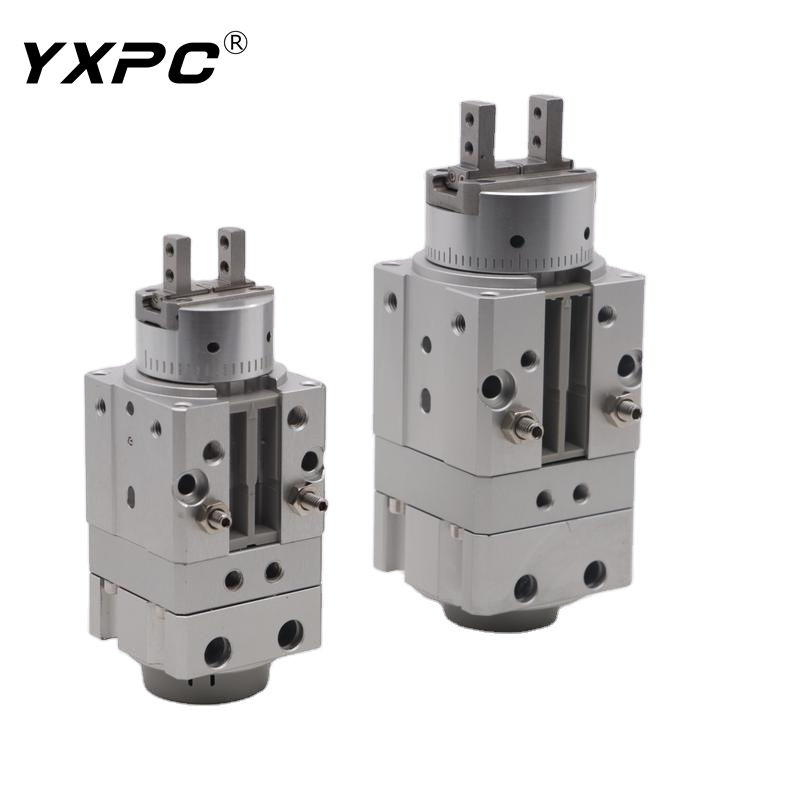 Professional clamping finger cylinder swing air claw MRHQ Series 180 degree Double Acting rotary grippers air pneumatic cylinder