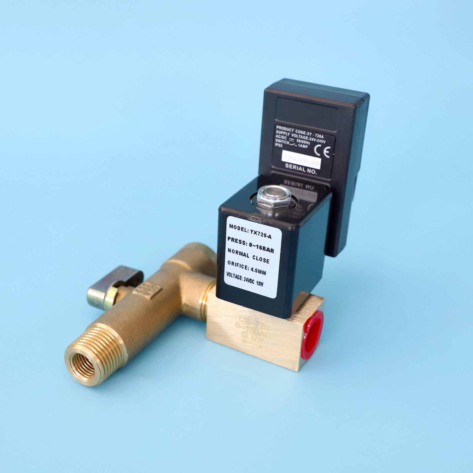 high pressure 2 way brass 24VDC 110V  220VAC 1/4 3/8 1/2 16bar 40bar digital auto drain air compressor solenoid valve with timer