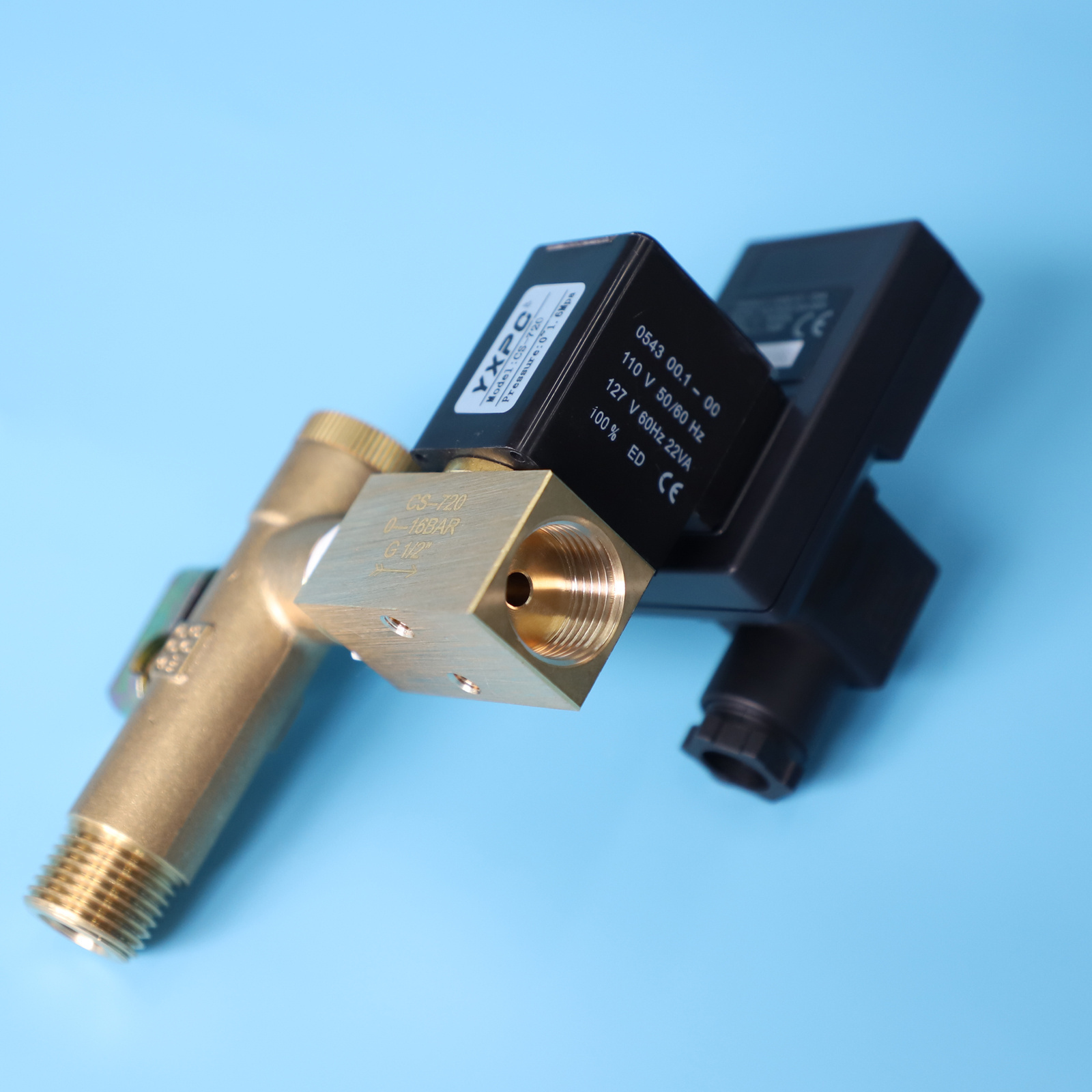 high pressure brass 1/4 3/8 1/2in 16 bar 40 bar 80 bar 110v 220v 24v automatic purge auto drain water solenoid valve