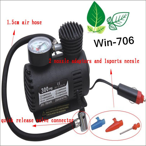 12V 250/300PSI 20L/min Portable Air Compressor Pump with Manometer for Cars, Trucks,Motorcycles