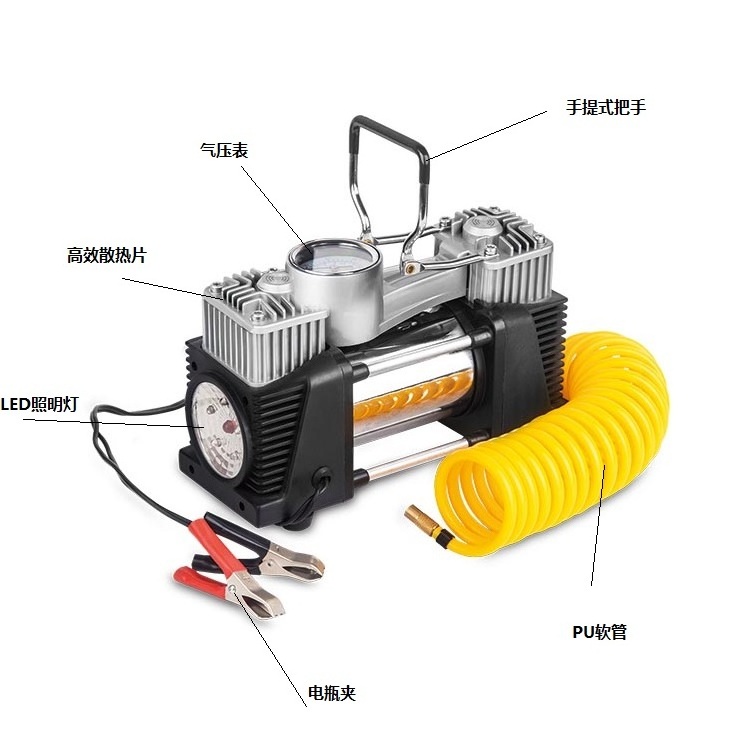 12v air compressor battery clamp tyre inflator pump air compressor