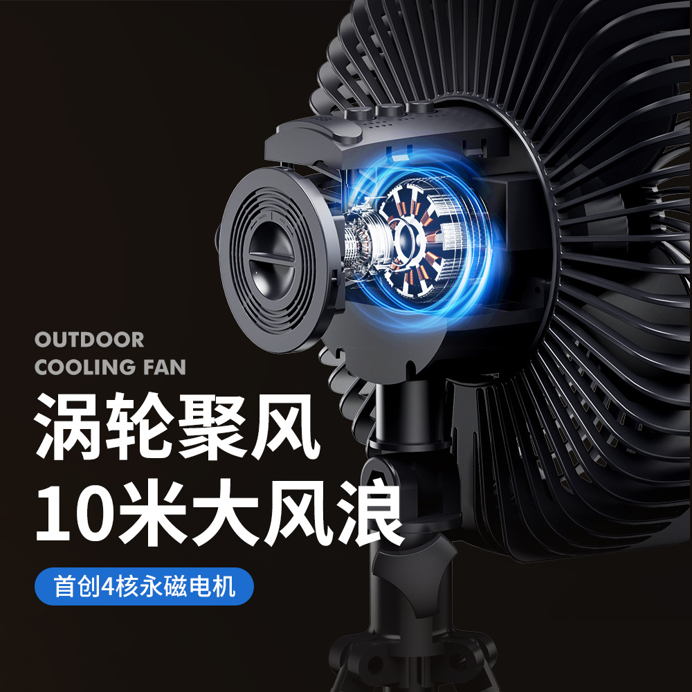 Outdoor Camping Fan Portable Tent Mosquito Repellent Ceiling Fan Home Desktop Tripod Fan