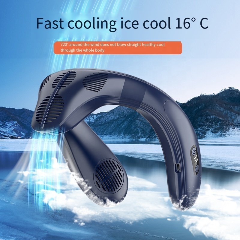 Hanging Neck Cold Compress Fan Hanging Neck Air Conditioner 2024 New Fan Outdoor Fan Hanging Neck Heating And Cooling Instrument