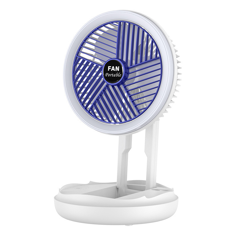 Newest Multi-Function Folding San Small Night Light Bedroom Small Fan Wall Hanging Rotating Ceiling 300 Degree Fan