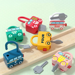 Kids Learning Locks with Keys Educational Preschool Numbers Matching & Counting Montessori Car Toys Teaching Aids Toys Games