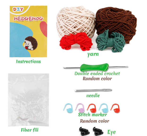 Custom Kids Educational Animal Yarn Learning Diy Mini Handmade Craft Crochet Kit For Kids