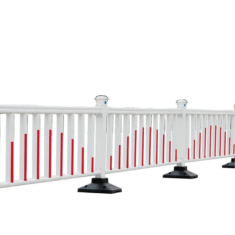 Sidewalk Traffic Crowd Control Barrier City Road Roadway Safety Isolation Steel Barrier Urban Municipal Guardrail Guard Rail