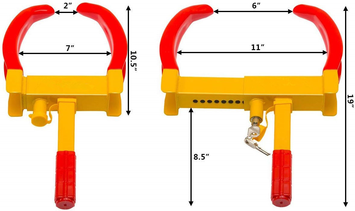 Hot Seller Universal Tire Lock Anti Theft Lock Wheel Clamp Lock Fit Most Vehicles