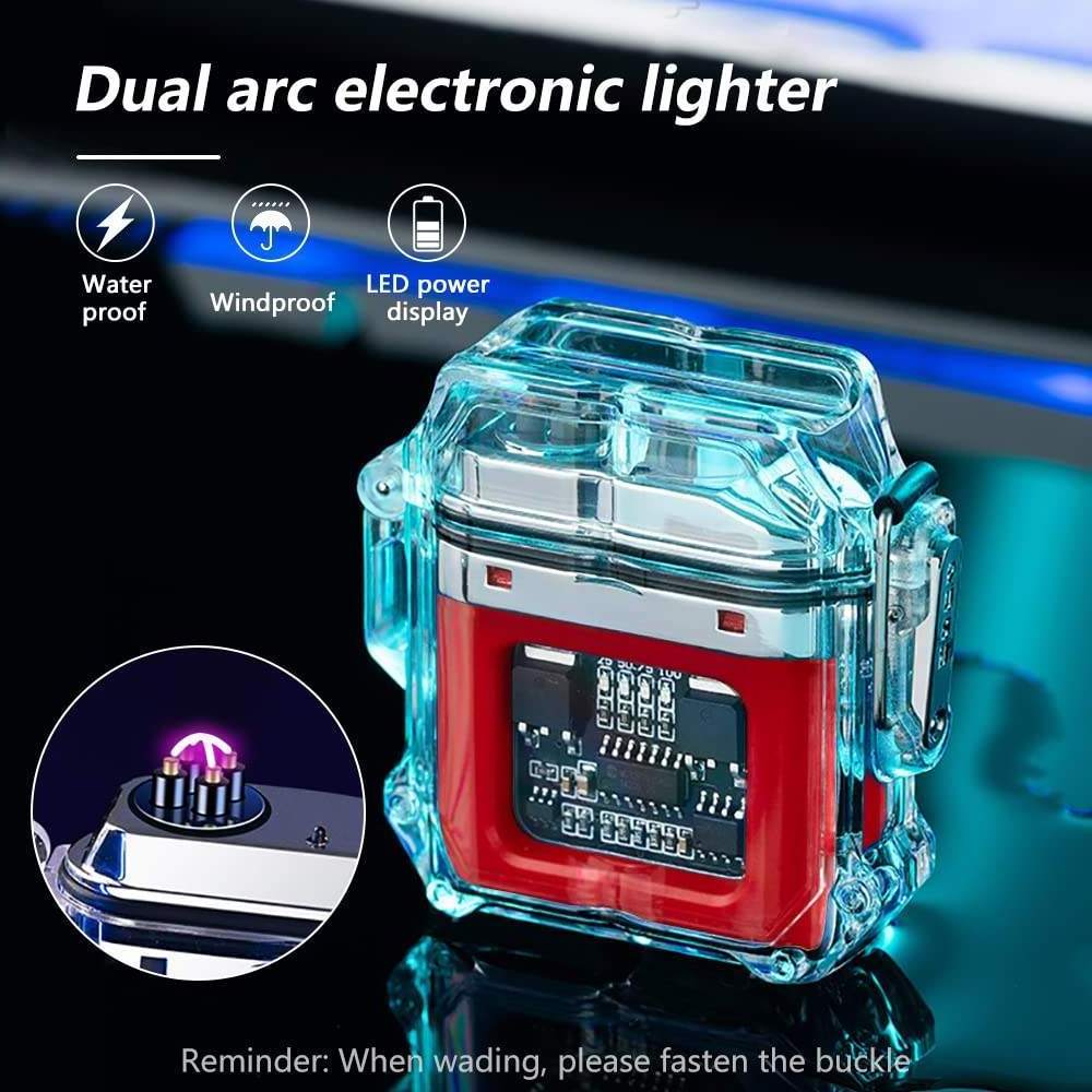 Multifunctional Super Brightness Led Keychain Torchlight Flashlight With Electric Cigarette Lighter Power Display