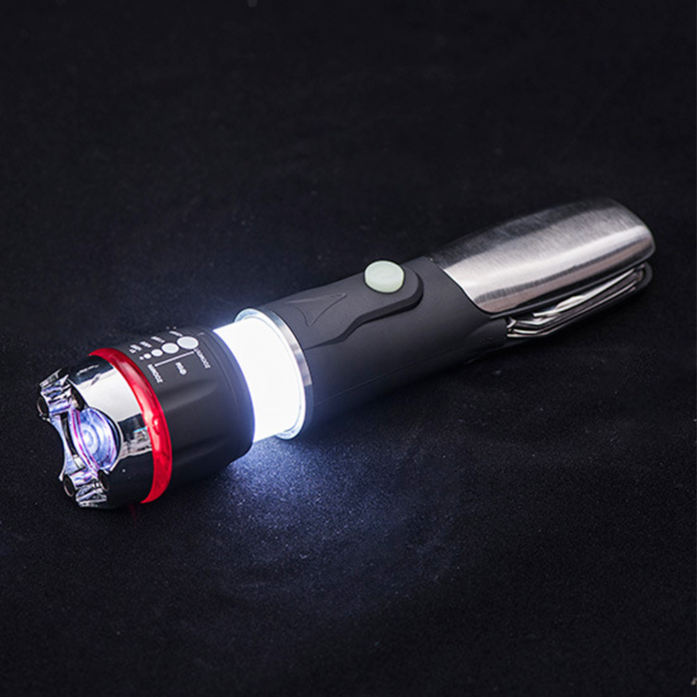 Promotional Gifts Aluminum Tactical Led Torch Super Bright Multifunction Emergency Flashlight with Multi Tool