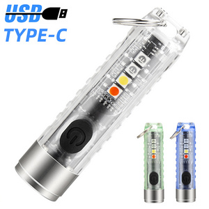 Multi-function Keychain Torch Lamp Rechargeable Pocket Tiny Waterproof Magnetic Mini Led Flashlight