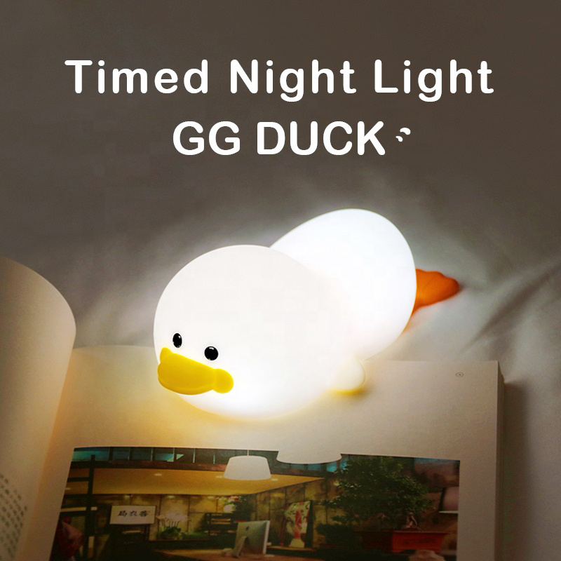 Custom Birthday Kids Gift Led Night Lamp Cartoon Animal Touch Control Color Changing Silicone Night Lights